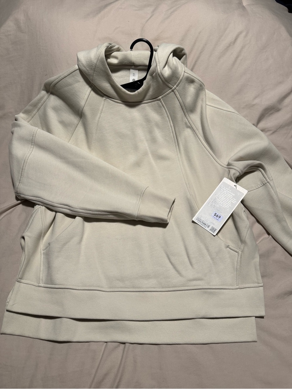 lululemon Scuba Oversized Side-Slit Hoodie Color: BONE M/L